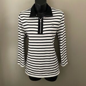 Ralph Lauren Striped Quarter Zip Top